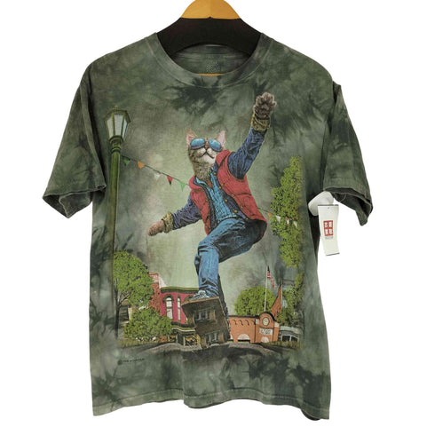 ザマウンテン the mountain スケボーキャット タイダイ S/S Tシャツ メンズ JPN:S