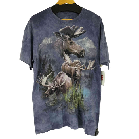 ザマウンテン the mountain 鹿プリント S/S Tシャツ メンズ JPN:M