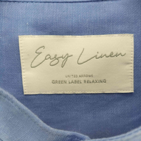 ユナイテッドアローズグリーンレーベルリラクシング UNITED ARROWS green label relaxing イージーリネン ジャストルーズ バンドカラー シャツ メンズ JPN:M
