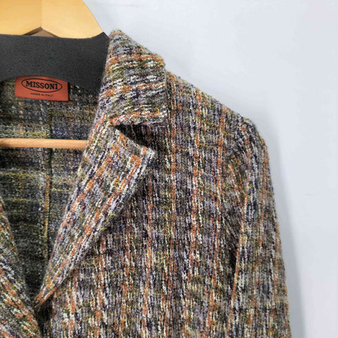 ミッソーニ MISSONI イタリア製 ツイードテーラードジャケット レディース 12