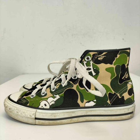アベイシングエイプ A BATHING APE カモ柄 ハイカットスニーカー レディース JPN:23.5