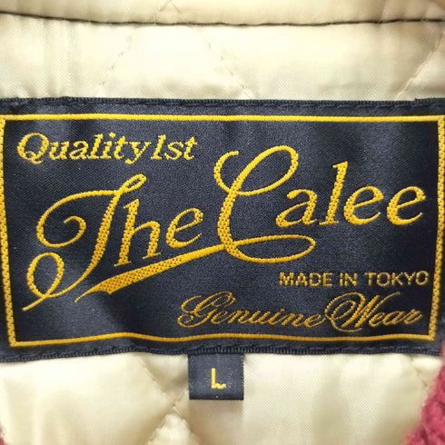 キャリー CALEE ウール ワッペン レザー切替 スタジャン メンズ JPN:L