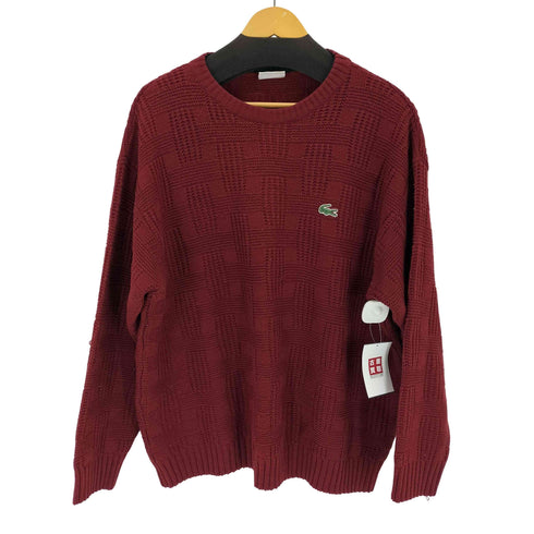 ラコステ LACOSTE 80S フランス製 バスケット編みウールニット メンズ 6