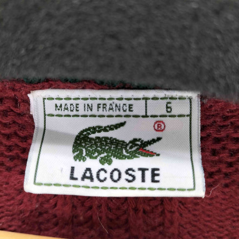 ラコステ LACOSTE 80S フランス製 バスケット編みウールニット メンズ 6