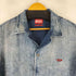 ディーゼル DIESEL 25SS D-NABIL-FSG Bowling shirt in distressed denim メンズ import:XL