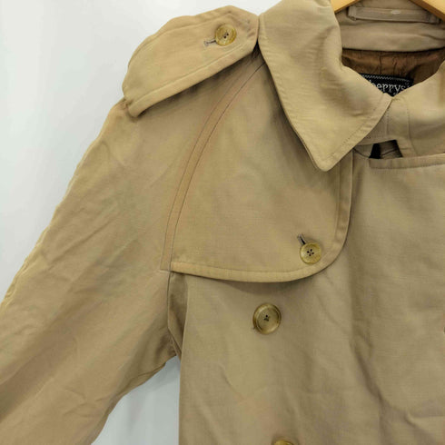 バーバリーズ BURBERRYS 80-90s イングランド製 ウール ダブルブレスト トレンチコート レディース