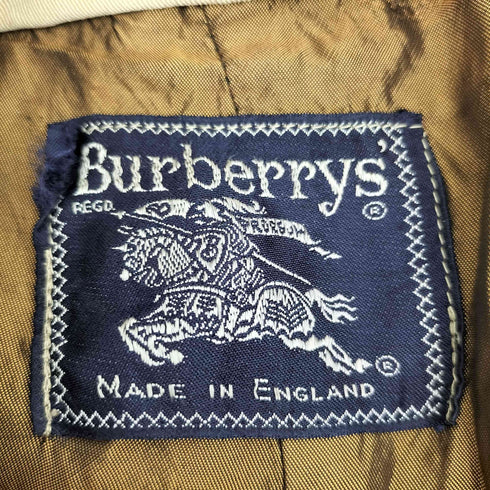 バーバリーズ BURBERRYS 80-90s イングランド製 ウール ダブルブレスト トレンチコート レディース