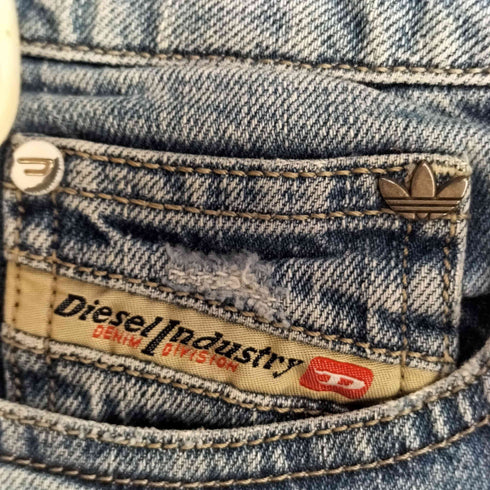 ディーゼル DIESEL 00s イタリア製 ダメージ加工 ストレートデニムパンツ メンズ W27 L32