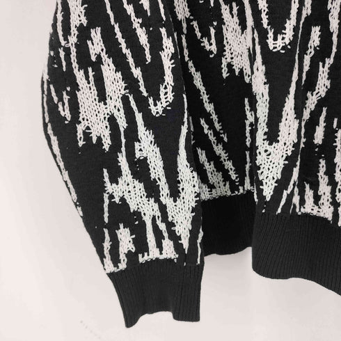 メゾンスペシャル MAISON SPECIAL Prime-Over Thunder Mesh Jacquard Crew Neck Knit Pullover メンズ JPN:2
