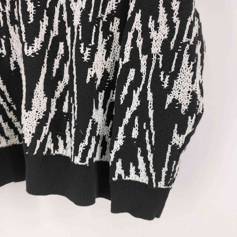 メゾンスペシャル MAISON SPECIAL Prime-Over Thunder Mesh Jacquard Crew Neck Knit Pullover メンズ JPN:2