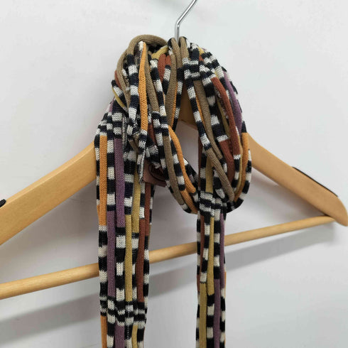 ミッソーニ MISSONI イタリア製 マルチカラー網マフラー レディース