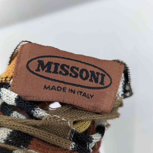 ミッソーニ MISSONI イタリア製 マルチカラー網マフラー レディース