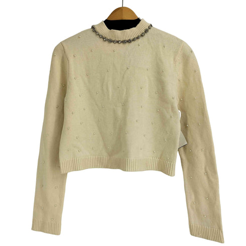 ザラ ZARA ラインストーンビジューデザインニット レディース import:S