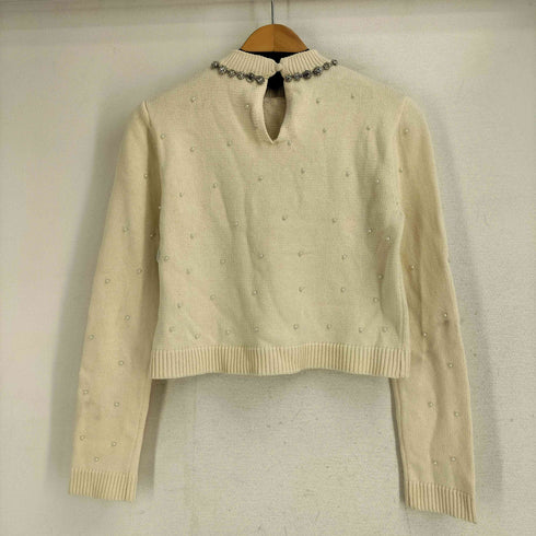 ザラ ZARA ラインストーンビジューデザインニット レディース import:S