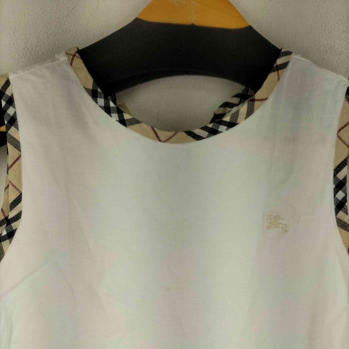 バーバリーロンドン BURBERRY LONDON ノバチェック ロゴ刺繍 タンクトップ レディース