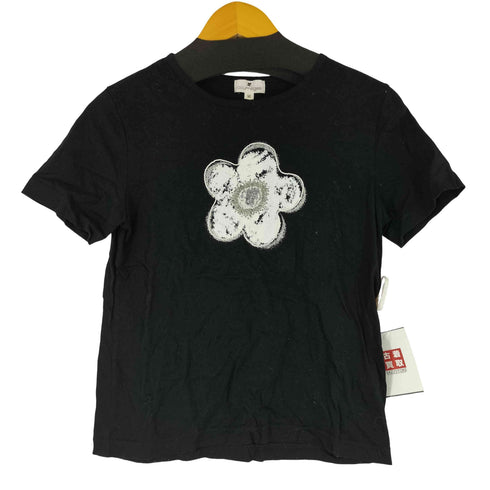 COURREGES 花柄ビジュー S/S Tシャツ レディース