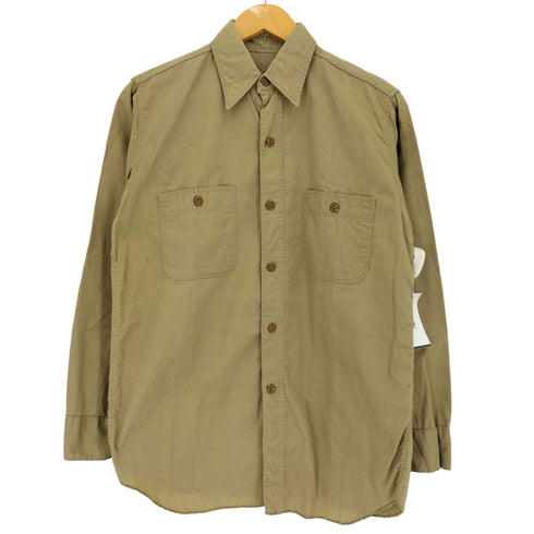 40s SANFORIZED LOT85 ネコ目ボタン ワークシャツ メンズ 15