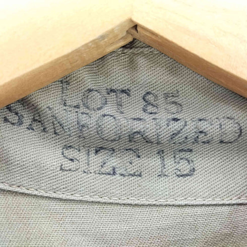 40s SANFORIZED LOT85 ネコ目ボタン ワークシャツ メンズ 15