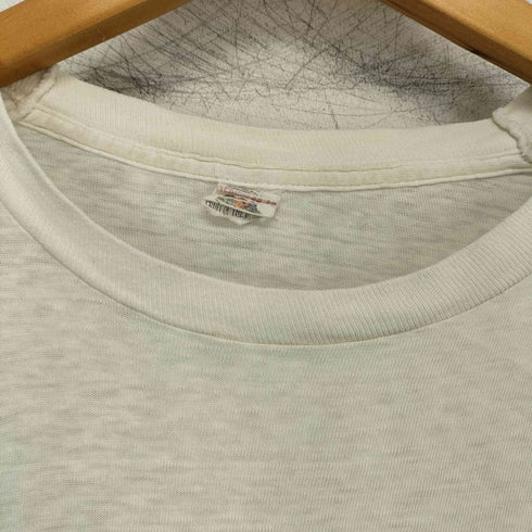 フルーツオブザルーム FRUIT OF THE LOOM 80-90s USA製 シングルステッチ クルーネック 半袖 無地 Tシャツ メンズ 38-40