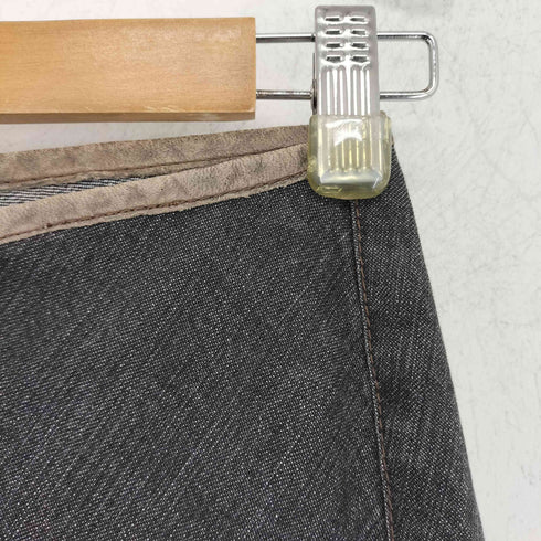 BRAHMIN ブラーミン スタッズ アシンメトリー フリンジ デニム スカート レディース 40
