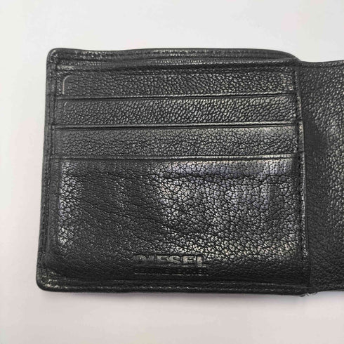 ディーゼル DIESEL ロゴ レザー シボ革 二つ折り財布 コンパクトウォレット メンズ