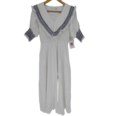 イデム IDEM marine shirring onepiece シャーリングパフスリーブワンピース レディース