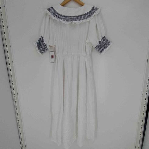 イデム IDEM marine shirring onepiece シャーリングパフスリーブワンピース レディース