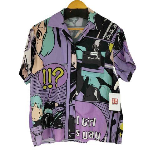 総柄 S/S オープンカラーシャツ レディース