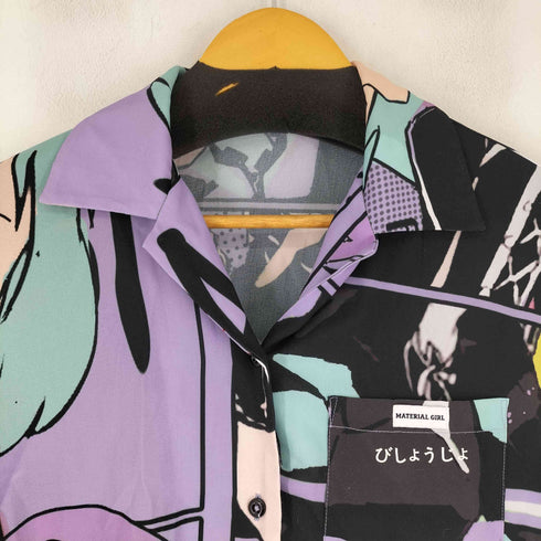 総柄 S/S オープンカラーシャツ レディース
