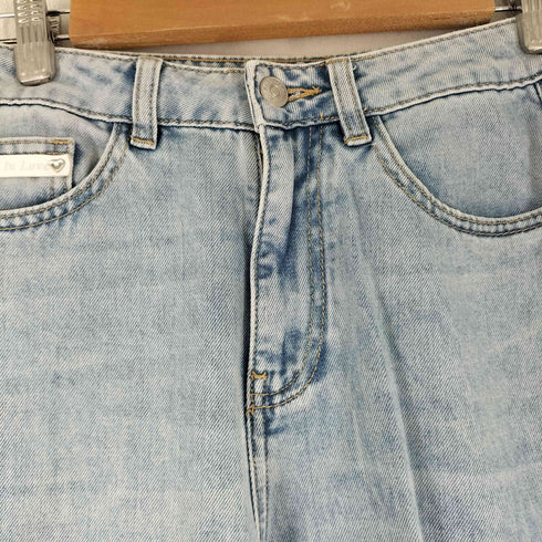 ハート穴あき デニムパンツ レディース