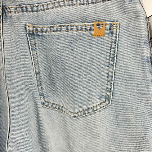 ハート穴あき デニムパンツ レディース