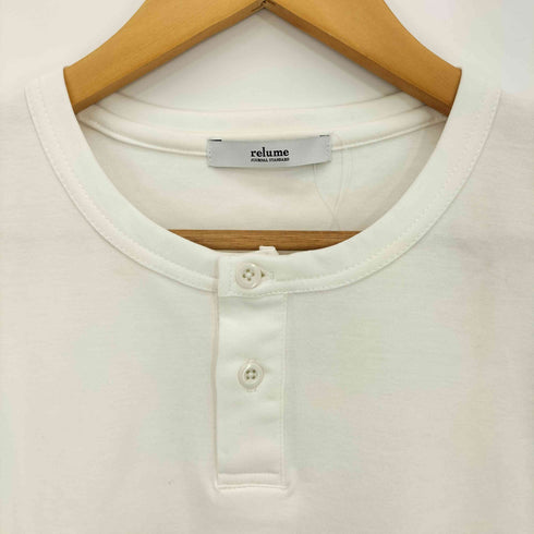 ジャーナルスタンダードレリューム JOURNAL STANDARD relume 25aw 50/-ポンチ 汗ジミ防止 ヘンリーネックT メンズ JPN:S