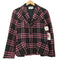 ローブドシャンブルコムデギャルソン robe de chambre COMME des GARCONS ウール ツイード チェック 3B テーラード ジャケット レディース JPN:M