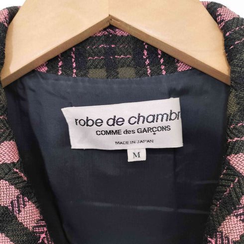 ローブドシャンブルコムデギャルソン robe de chambre COMME des GARCONS ウール ツイード チェック 3B テーラード ジャケット レディース JPN:M