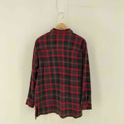 ランズエンド LANDS END 90S 香港製 チェック フランネルシャツ レディース M
