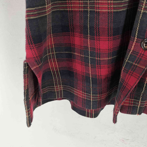 ランズエンド LANDS END 90S 香港製 チェック フランネルシャツ レディース M