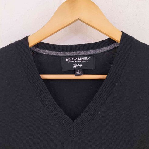 バナナリパブリック BANANA REPUBLIC Vネックウールニット メンズ L