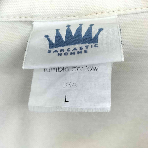 サキャスティック SARCASTIC homme 90s USA製 コットン ワークシャツ メンズ import:L