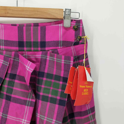 ヴィヴィアンウエストウッドレッドレーベル Vivienne Westwood RED LABEL 変形 タータンチェック スカート レディース 42