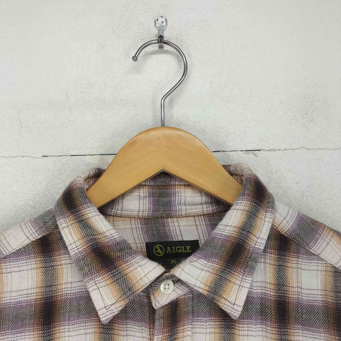 エーグル AIGLE オンブレチェックシャツ メンズ XL