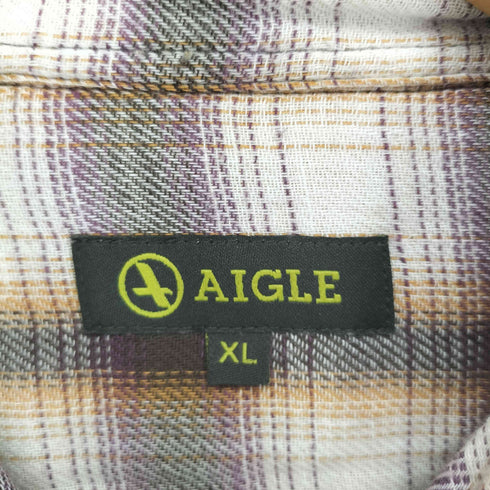 エーグル AIGLE オンブレチェックシャツ メンズ XL