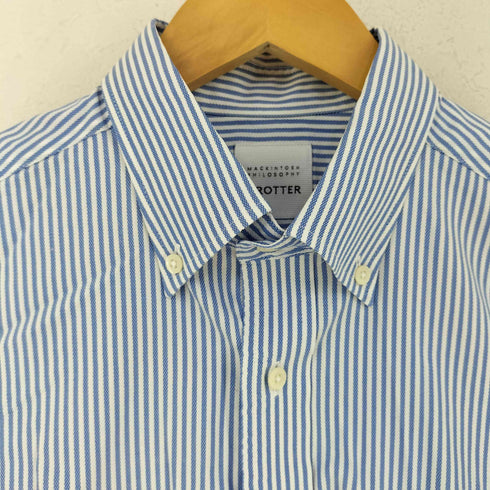 トロッターマッキントッシュフィロソフィー TROTTER MACKINTOSH PHILOSOPHY ストライプ柄 BDシャツ メンズ UK:40
