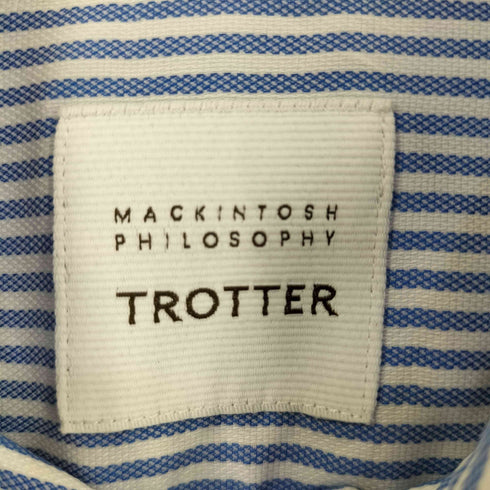 トロッターマッキントッシュフィロソフィー TROTTER MACKINTOSH PHILOSOPHY ストライプ柄 BDシャツ メンズ UK:40