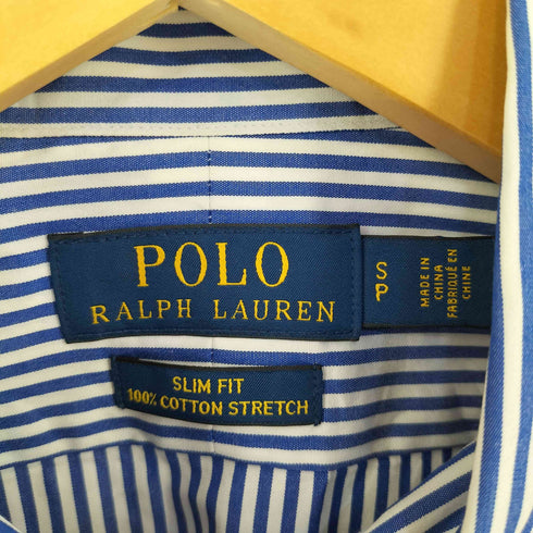 ポロラルフローレン POLO RALPH LAUREN slim fit ポニー刺繍 ストライプ柄 シャツ メンズ import:S