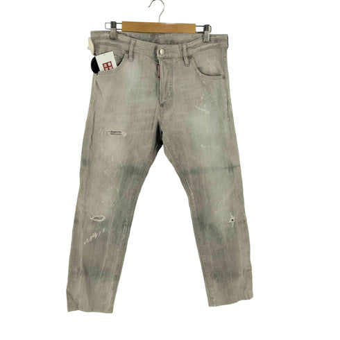 ディースクエアード DSQUARED2 CATEN BROS ダメージ加工 ボタンフライ スキニー デニムパンツ メンズ 48