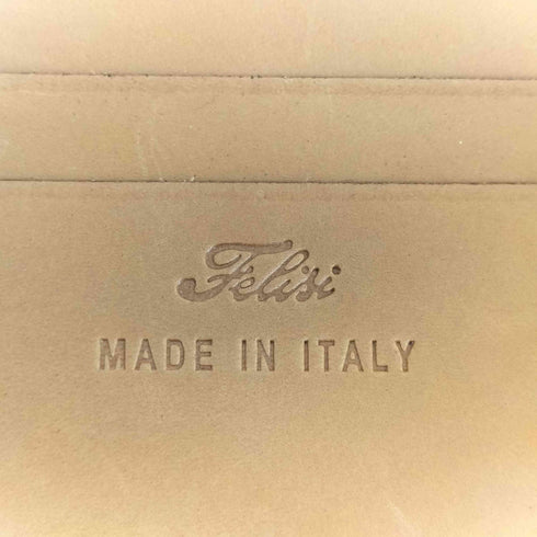 フェリージ Felisi イタリア製 型押し レザー 手帳カバー メンズ