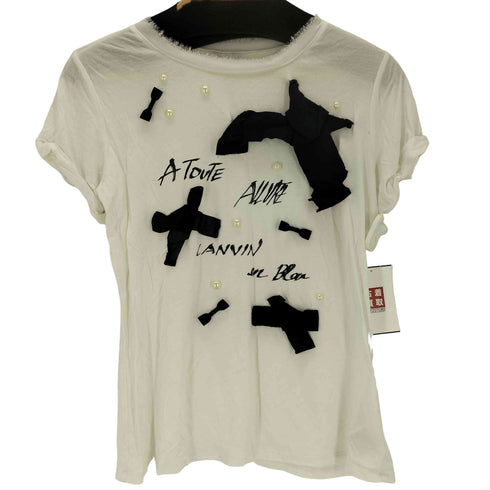 ランバンオンブルー LANVIN en Bleu リボンデザインTシャツ レディース JPN:38