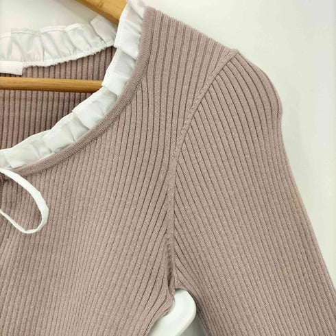 スナイデル snidel 25aw フリルドッキングニットプルオーバー レディース ONE SIZE