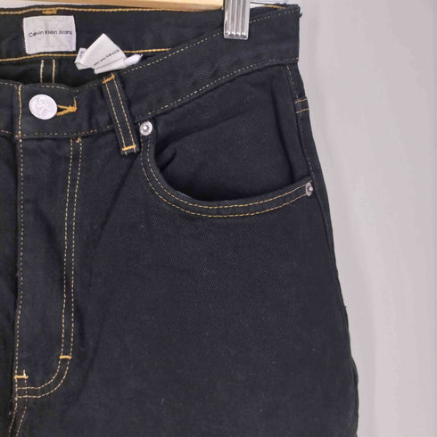 カルバンクラインジーンズ Calvin Klein Jeans 90S~00S USA製 後染めブラック テーパードデニム メンズ 29inch