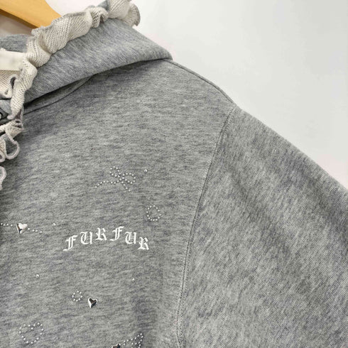 ファーファー furfur 26ss フリルジップアップフーディー レディース ONE SIZE